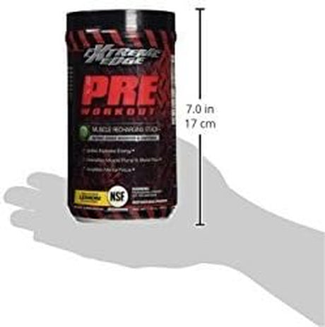 Bluebonnet Nutrition Extreme Edge Pre Workout, Muscle Recharging Formula*, Increases Nitric Oxide (NO) Levels*, Soy-Free, Dairy-Free, Lemon, 1.32 LB, 60 Servings