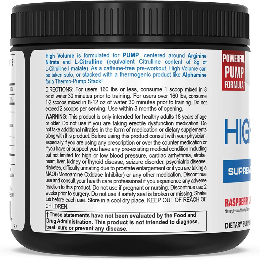 Pescience High Volume Nitric Oxide Matrix Caffeine Free Raspberry Lemo ...