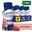 Ensure High Protein Nutrition Shake, Strawberry, 8 Fl Oz, 6 Count