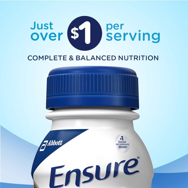 Ensure Original Nutrition Shake with 9 Grams of Protein, Meal Replacement Shakes, Milk Chocolate, 8 Fl Oz, 24 Count