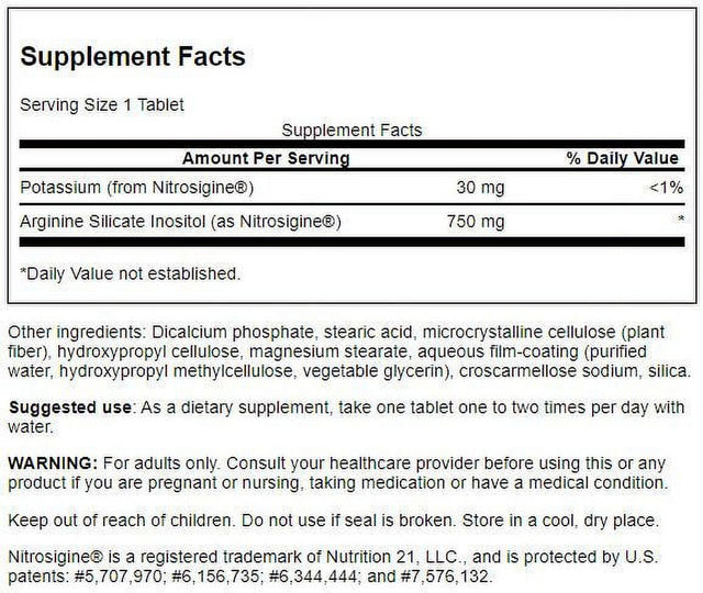 Swanson Arginine Complex 750 Mg 60 Tablets