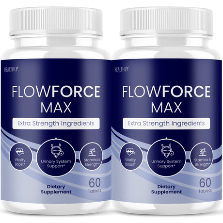 (2 Pack) Flowforce Max- Prostate Support/Stamina/Strength Vitality Boost 120 Capsules