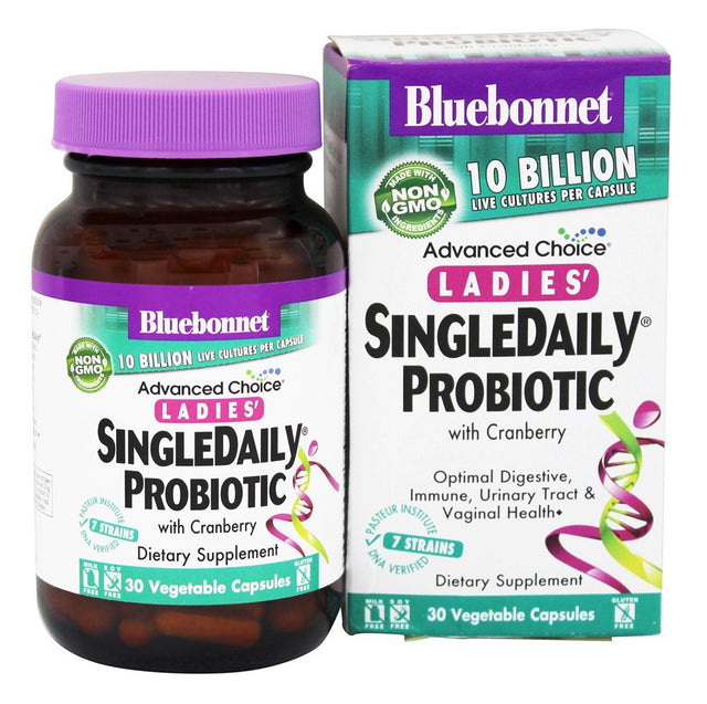 Bluebonnet Nutrition - Advanced Choice Ladies Singledaily Probiotic 10 Billion - 30 Capsules