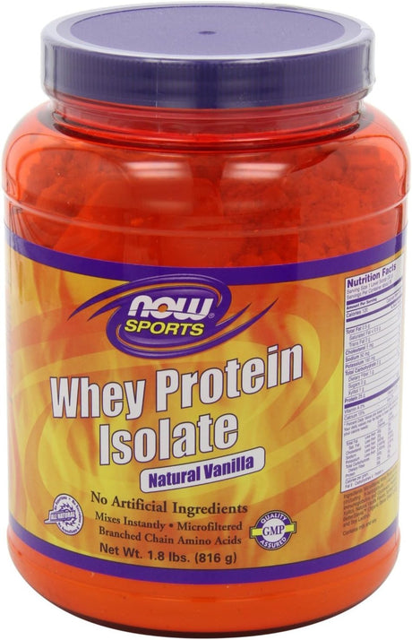 Now Foods Whey Protein Isolate Vanilla - 1.8 Lb 3 Pack