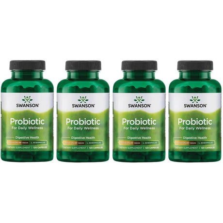 Swanson Probiotic for Daily Wellness 1 Billion Cfu 120 Caps 4 Pack