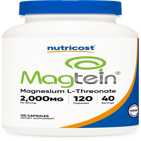 Nutricost Magnesium L-Threonate as Magtein® 2000Mg, 120 Capsules, Supplement