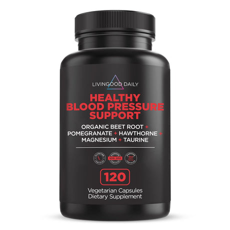 Livingood Daily Healthy Blood Pressure Support, 120 Capsules