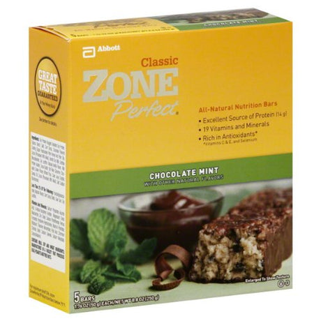 Zone Perfect Nutrition Bars, Chocolate Mint, 8.8 Oz (Pack of 4)