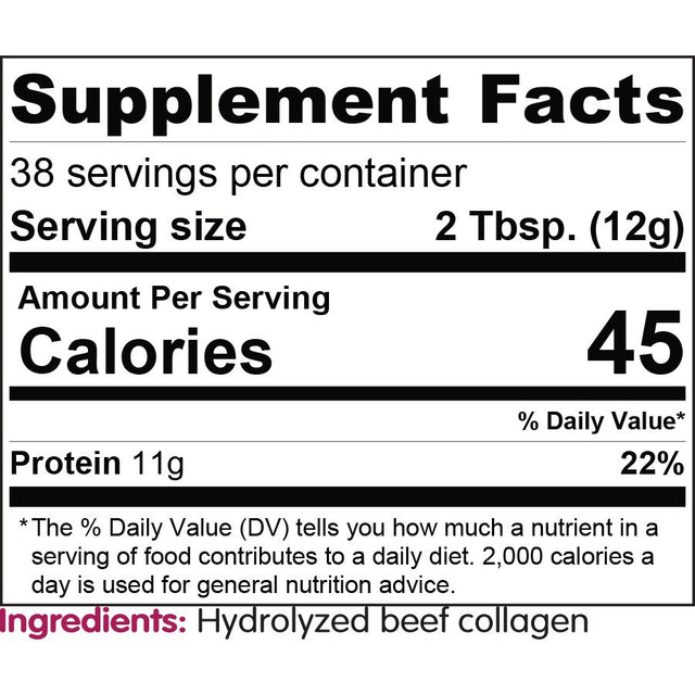 Zint Paleo-Friendly Collagen Hydrolysate Pure Protein Powder, 16 Oz.