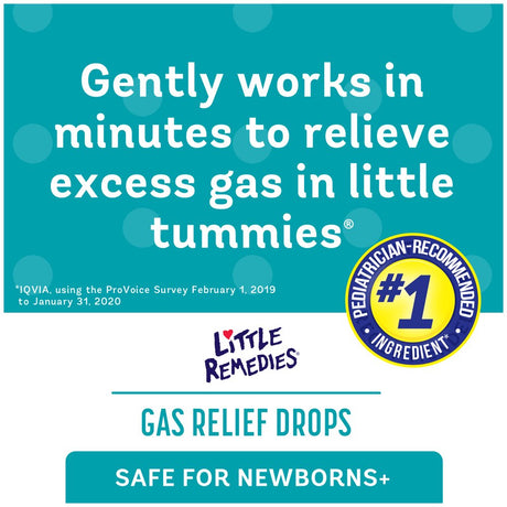 Little Remedies Gas Relief Drops, Natural Berry Flavor, Safe for Newborns, 1 Fl Oz