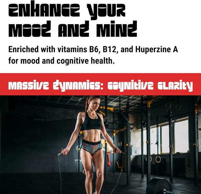 Massive Dynamics Pre-Workout: Strength Surge, Maximized Endurance, Muscle Growth, Performance Boost for Explosive Energy & Focus