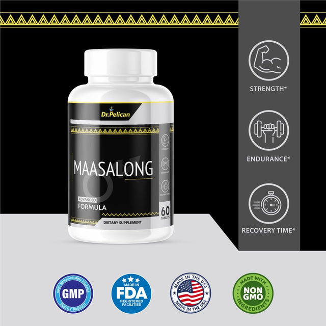 Maasalong- Male Virility/Stamina/Endurance/Strength- 60 Tablets- Dr. Pelican