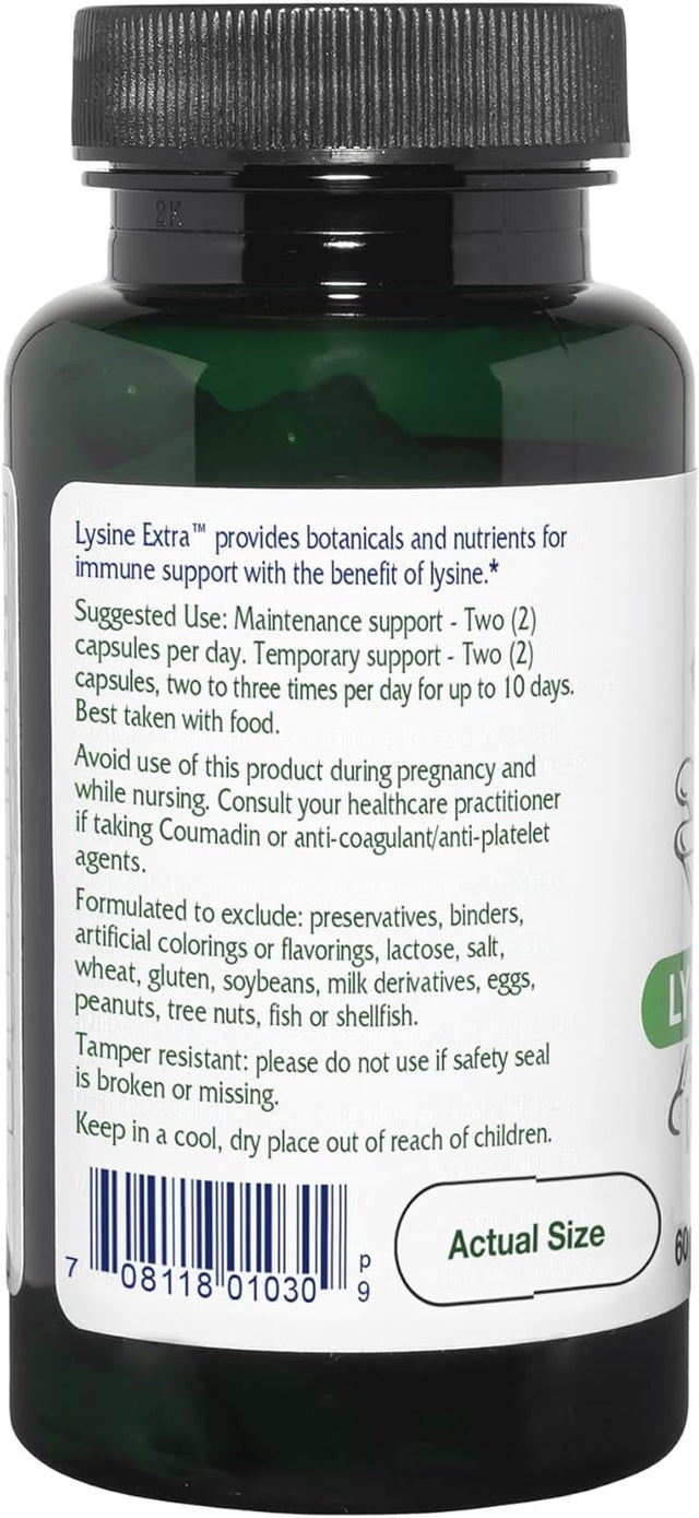 Vitanica Lysine Extra, Immune System Support, Vegan, 60 Capsules