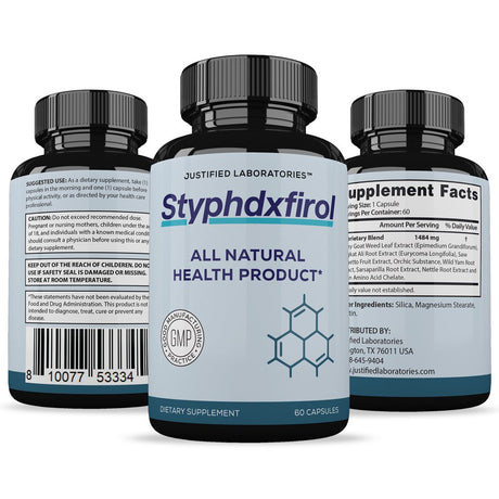 Styphdxfirol 1484MG All Natural Advanced Men'S Heath Performance Formula 60 Capsules