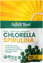 Sunlit Best Organic Chlorella Spirulina 500 Tablets - Pure Superfood Supplement Spirulina Chlorella Pills with Burst & Cracked Cell Wall Algae, Chlorophyll, & Vegan Protein, More Potent than Capsules