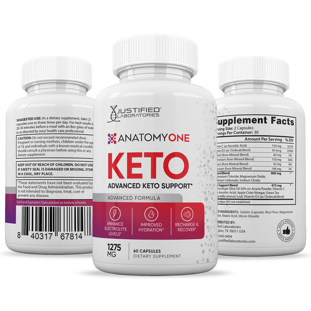 (10 Pack) Anatomy One Keto ACV Pills 1275Mg Alternative to Gummies Dietary Supplement 600 Capsules