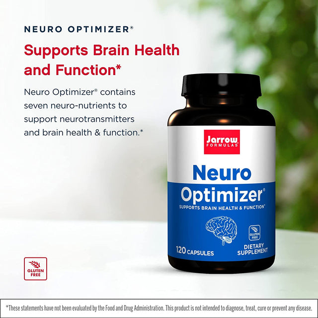 Jarrow Formulas Neuro Optimizer - 120 Capsules, Pack of 2 - Brain Health & Antioxidant Support - Includes 7 Neuro Nutrients - Gluten Free - 60 Total Servings