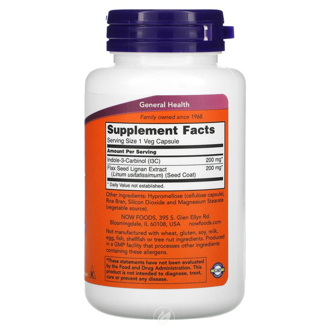 Now Foods Indole-3-Carbinol (I3C), 200Mg / 60 Vcaps, Pack of 2