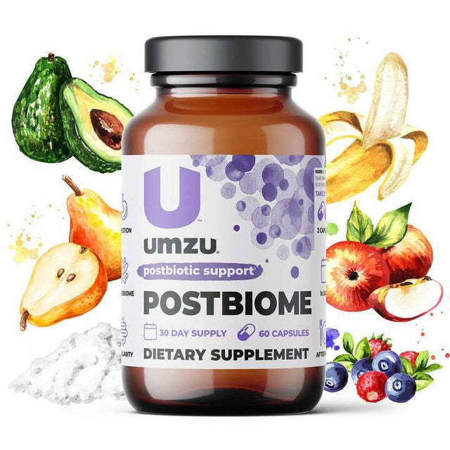 UMZU Postbiome - Postbiotic Supplement to Support Gut Health and Overall Well-Being, Formulated with Tributyrin, Optimize Gut Health - (30 Day Supply 60 Capsules)