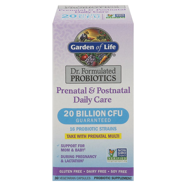 Garden of Life Dr. Formulated Prenatal Daily Probiotics, 20 Billion CFU, 30 Ct