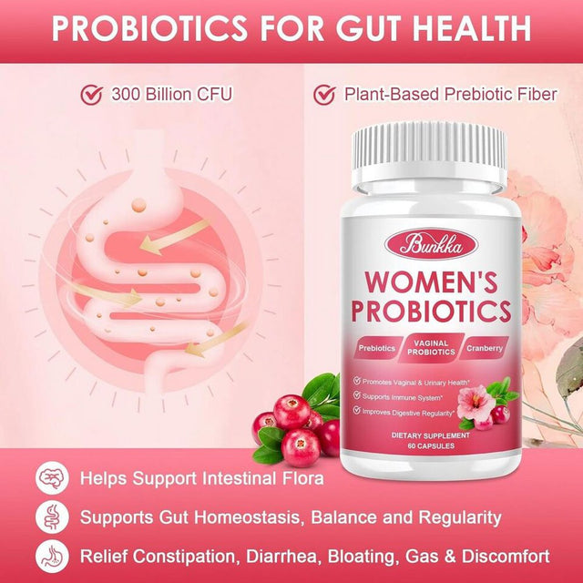 Vaginal Probiotics for Women, 300 Billion CFU 60 Capsules