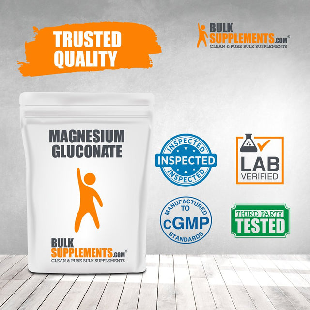 Bulksupplements.Com Magnesium Gluconate Powder - Magnesium Vitamin - Magnesium Mineral Supplements (250 Grams)