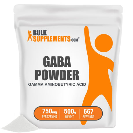 Bulksupplements.Com (GABA) Gamma Aminobutyric Acid Powder - Sleep Supplement - Focus Aid - GABA Supplements - Sleep Powder (500 Grams - 1.1 Lbs)