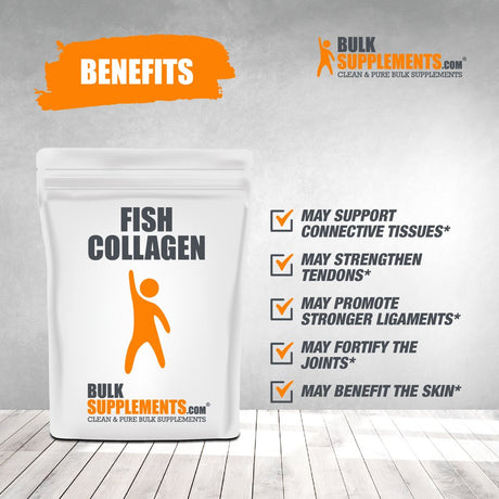 Bulksupplements.Com Hydrolyzed Collagen (Fish) Powder - Collagen Peptide Powder - Marine Collagen - Keto Collagen Powder (100 Grams)