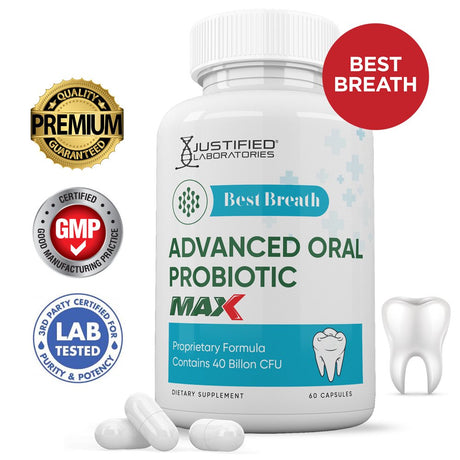 Best Breath Max 40 Billion CFU Probiotic Oral Support 60 Capsules