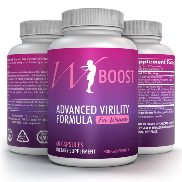 Female Libido Enhancer & T-Boost - W-Boost for Women - Overall Well Being 60 Tabs