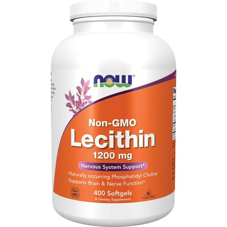 NOW Supplements, Lecithin 1200 Mg with Naturally Occurring Phosphatidyl Choline, 400 Softgels