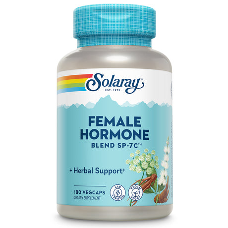 Solaray Female Hormone Blend SP-7C | Herbal Blend Includes Black Cohosh, Dong Quai, Passion Flower, Saw Palmetto, Wild Yam & More | 180 Vegcaps