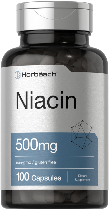 Niacin | 500Mg | 100 Capsules | Essential Vitamin | by Horbaach