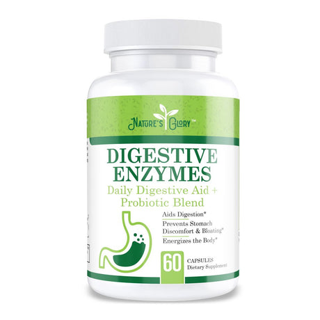 Digestive Enzymes with Probiotics and Prebiotics for Digestive Health, Improved Energy, and Common Gut Issues - 60 Capsules