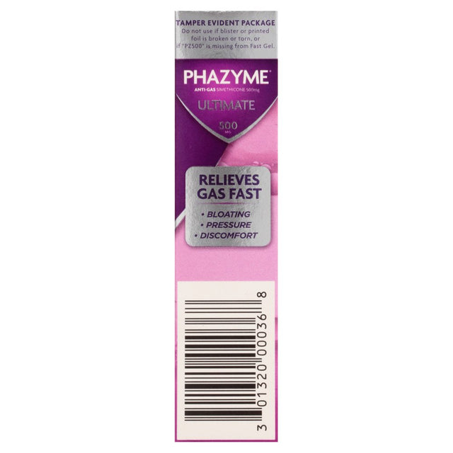 Phazyme Ultimate Gas & Bloating Relief, Works in Minutes, 20 Fast Gels