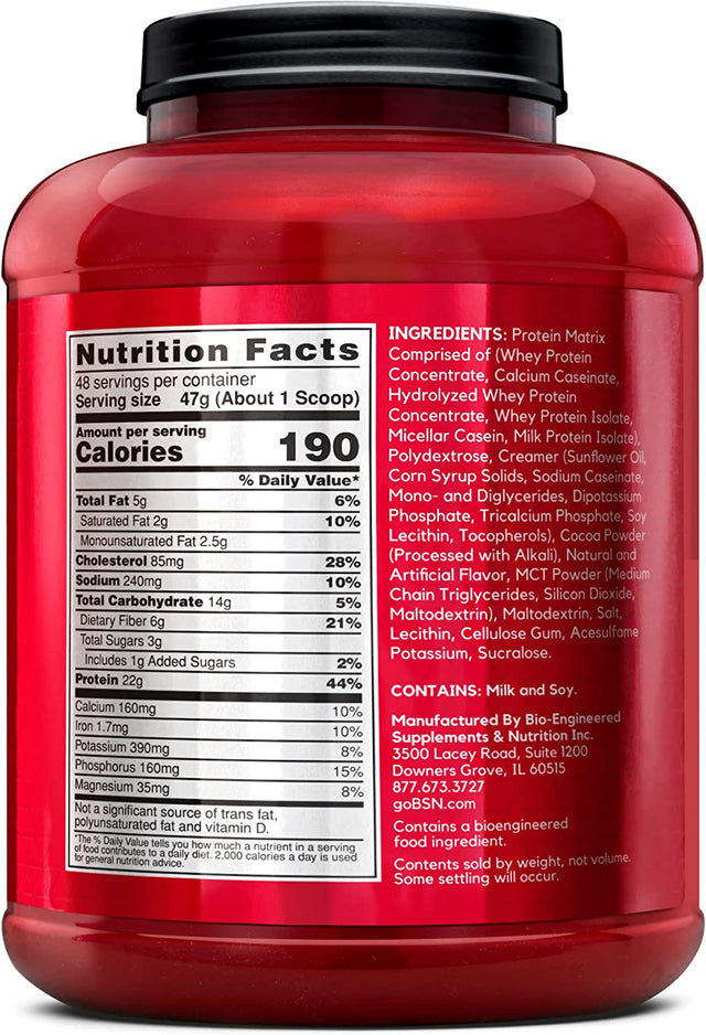 BSN SYNTHA-6 Whey Protein Powder with Micellar Casein, Milk Protein Isolate, Chocolate Milkshake, 48 Servings (Packaging May Vary)