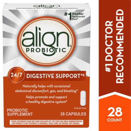 Align Probiotic Supplement 24/7 Digestive Support, 28 Capsules (Pack of 2)