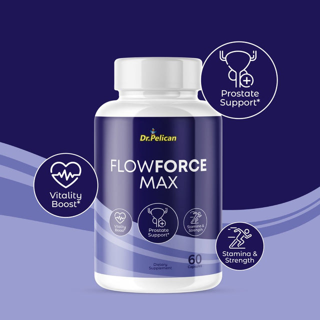 Flowforce Max- Prostate Support/Stamina/Strength- 60 Capsules- Dr. Pelican