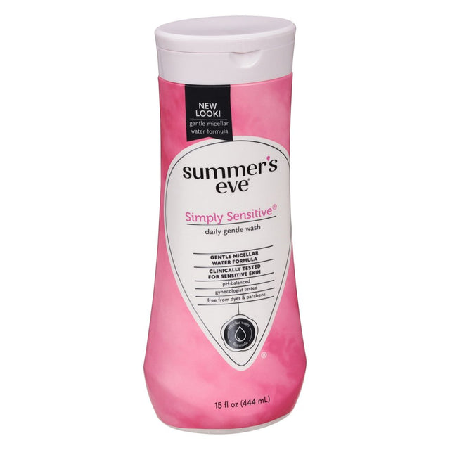 Summer’S Eve Simply Sensitive Daily Feminine Wash, Removes Odor, Ph Balanced, 15 Fl Oz