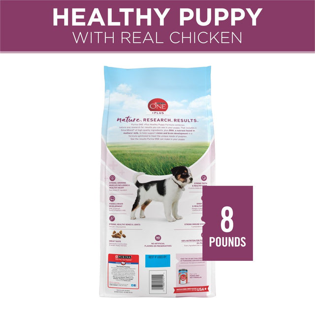 Purina ONE Natural, High Protein Dry Puppy Dog Food, Healthy Puppy Formula, 8 Lb. Bag