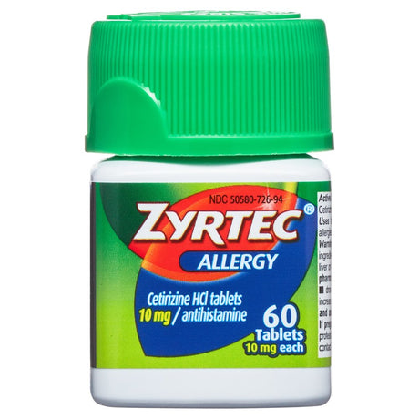 Zyrtec 24 Hour Allergy Relief Tablets with 10 Mg Cetirizine Hcl, 60Ct