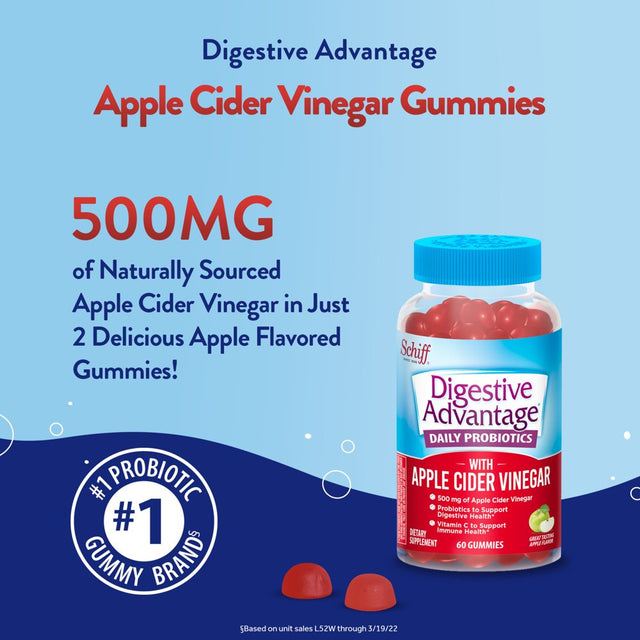 Digestive Advantage Probiotic Gummy with Apple Cider Vinegar 60 Ct.