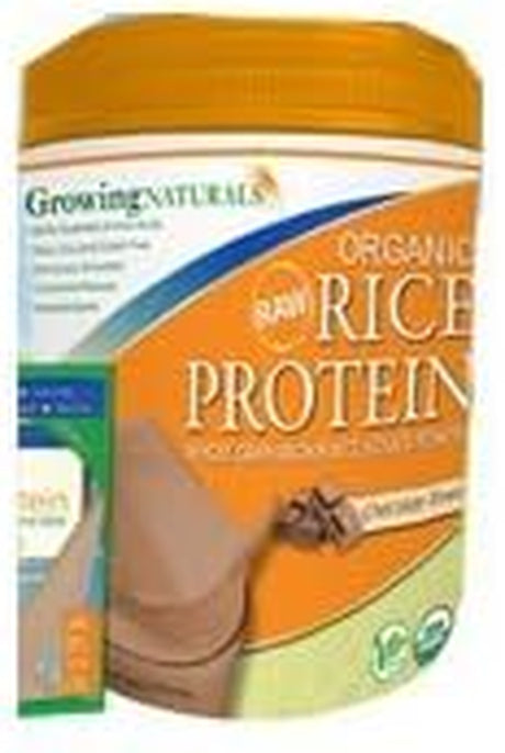 Growing Naturals Organic Rice Protein Chocolate Power - 1 Lb (6 Pack)