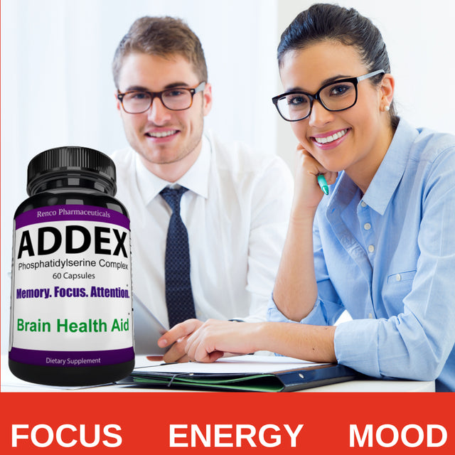 Addex Brain Booster Vitamins for Men & Women, Support Memory and Focus - Improve Brain Focus, Clarity & Memory Supplements for Seniors & Adults, Energy & Mood Booster 60 Count