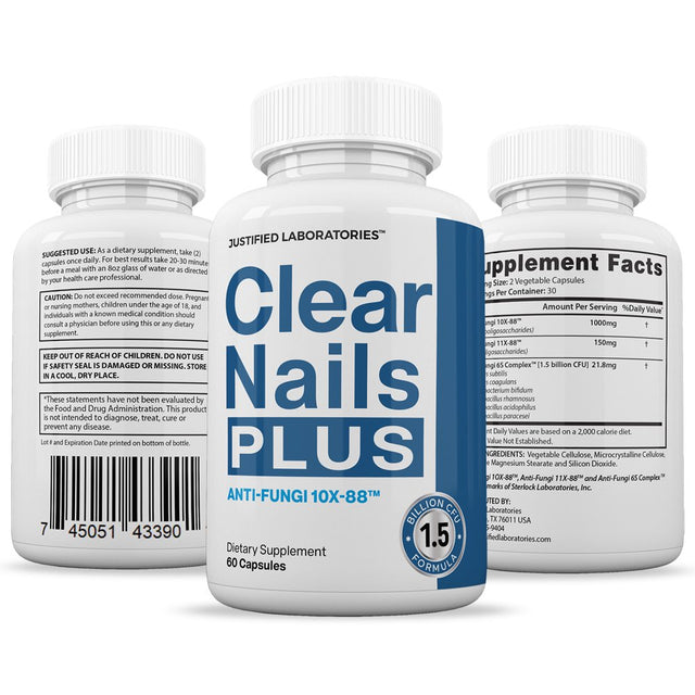 Clear Nails 1.5 Billion CFU Probiotic Nail Support 60 Capsules