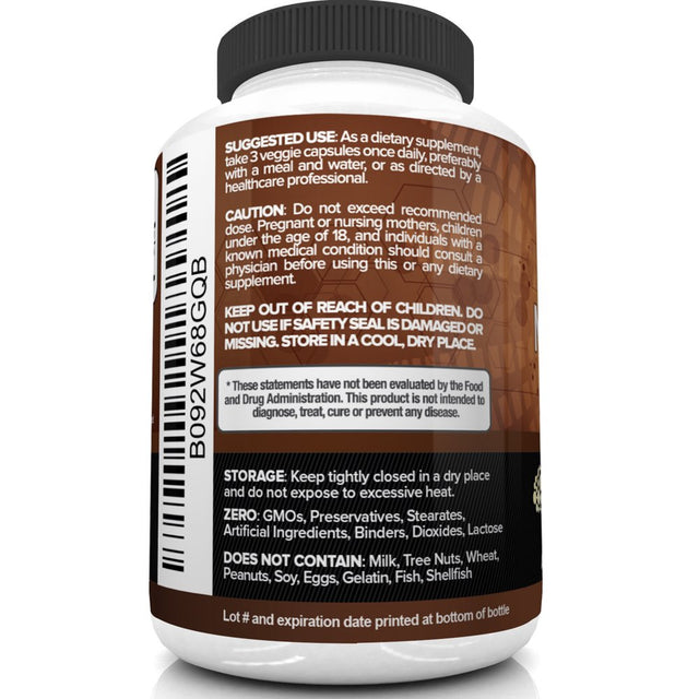 Nutrivein Magnesium L-Threonate (Mgt) - 90 Capsules - Boosts Brain Health, Memory & Focus