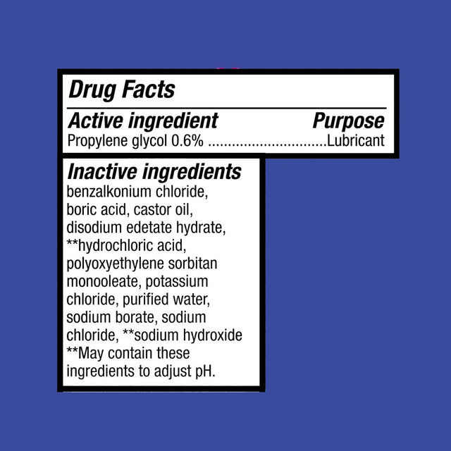 Equate Restorative Performance Propylene Glycol Lubricant Eye Drops, 0.5 Fl Oz