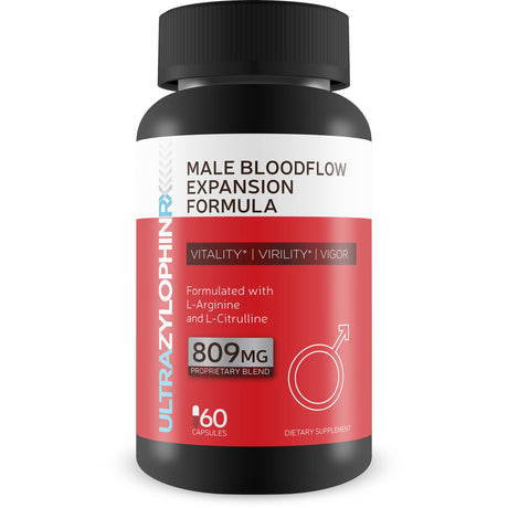 Ultra Zylophin RX X - Expansive Extra Strength Male Blood Flow Expansion Formula - L-Arginine Nitric Oxide Blend - Support Increased Blood Flow to Vital Areas - Male Support W/ L-Citruline