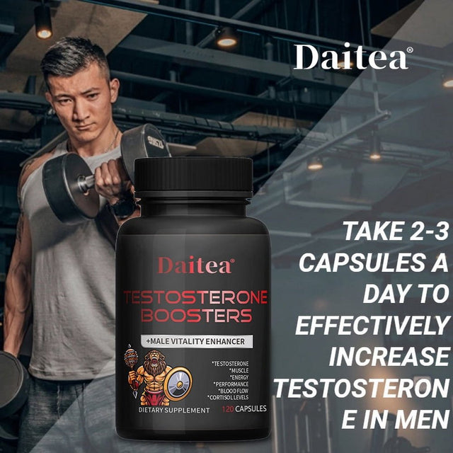 Daitea Male Enhancement - Muscle Builder - Anabolic Muscle Builder and Energy Booster for Men - Vitamins & Minerals - Daily Supplement for Men