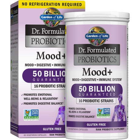 Garden of Life Dr. Formulated Probiotics Mood+ Shelf Stable 60 Capsules